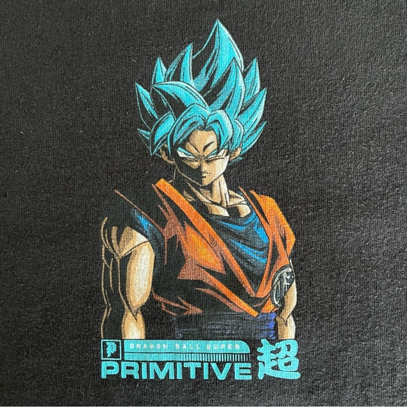 Primitive x Dragon Ball Z Shadow Goku T-Shirt Black MEDIUM - Picture 4 of 7